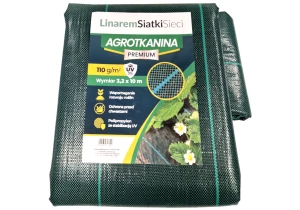  Agrotkanina 110g 3,2x10m Premium. Zielona agrowłóknina ogrodowa z filtrem UV 3%. Linarem SiatkiSieci