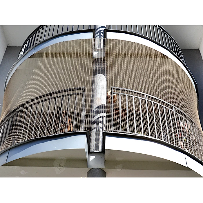 Siatka ochronna na balkon dla kota Siatka przeciw ptakom Oczka 28x28mm Rolka 10m x 10m