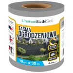 Taśma ogrodzeniowa na panele balkon PVC Linarem 450 g/mkw. 19 cm dł. 35 mb. Kolor jasnoszary RAL 7040. 